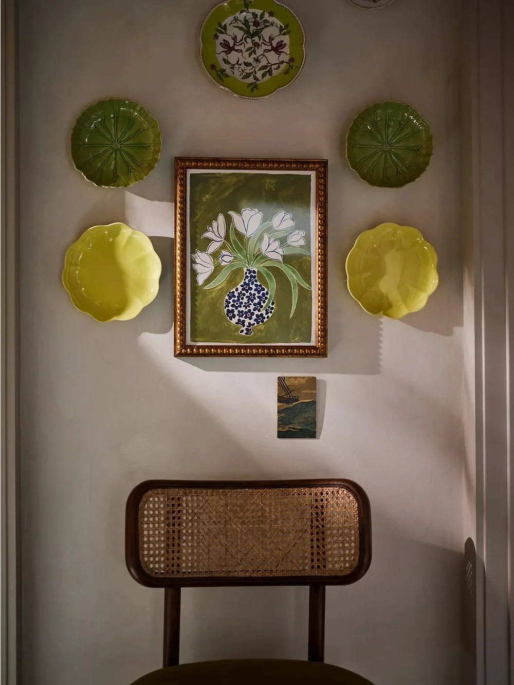 Beatriz Yellow Scalloped Dessert Plates and Bowls, S/2